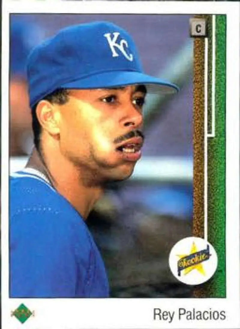 1989 Upper Deck #21 Rey Palacios NM-MT RC Rookie Kansas City Royals Baseball Card - Baseball Card Single