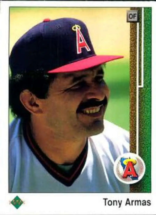 1989 Upper Deck #212 Tony Armas NM-MT California Angels Baseball Card - Baseball Card Single