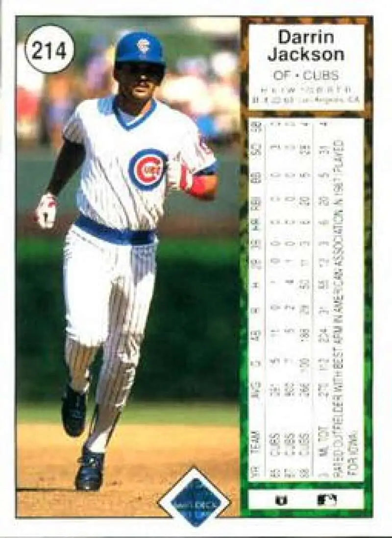 1989 Upper Deck #214 Darrin Jackson NM-MT Chicago Cubs Baseball Card - Baseball Card Single