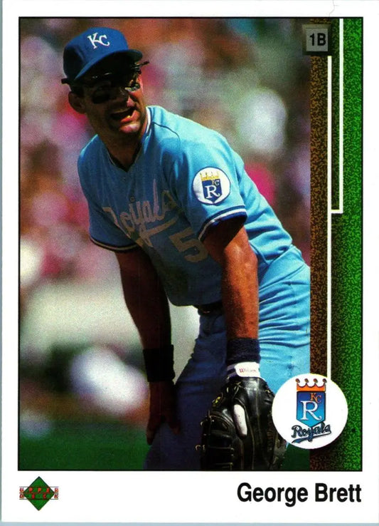 1989 Upper Deck #215 George Brett NM-MT Kansas City Royals Baseball Card - Baseball Card Single