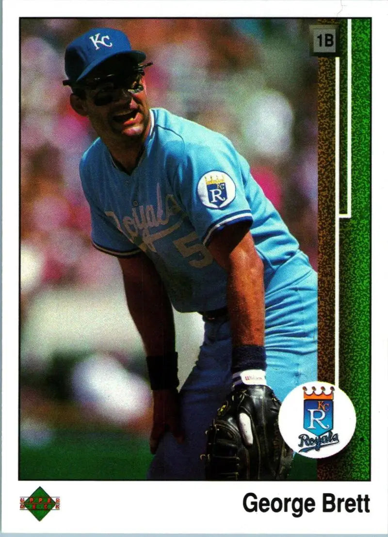1989 Upper Deck #215 George Brett NM-MT Kansas City Royals Baseball Card - Baseball Card Single