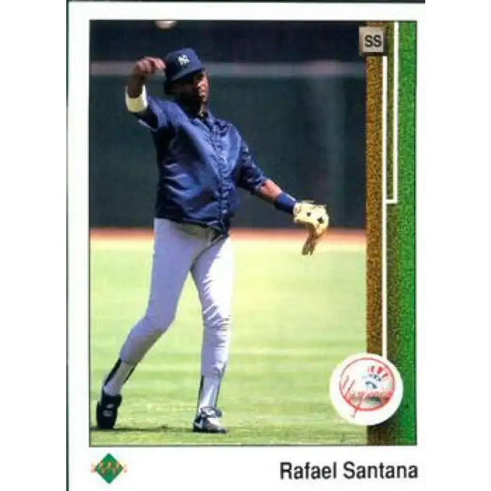 1989 Upper Deck #216 Rafael Santana NM-MT New York Yankees Baseball Card - Baseball Card Single