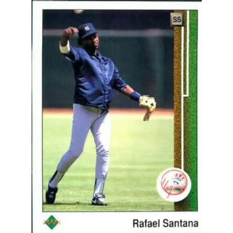 1989 Upper Deck #216 Rafael Santana NM-MT New York Yankees Baseball Card - Baseball Card Single