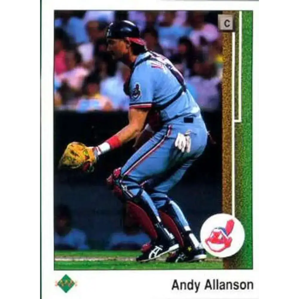 1989 Upper Deck #217 Andy Allanson NM-MT Cleveland Indians Baseball Card - Baseball Card Single