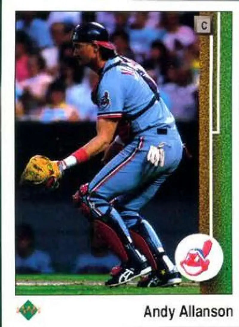 1989 Upper Deck #217 Andy Allanson NM-MT Cleveland Indians Baseball Card - Baseball Card Single