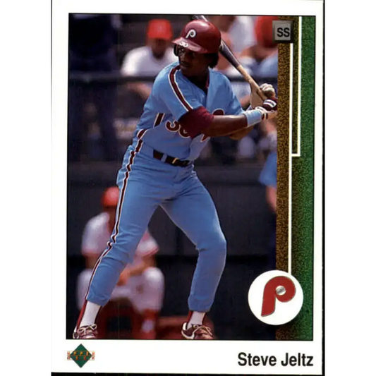 1989 Upper Deck #219 Steve Jeltz NM-MT Philadelphia Phillies Baseball Card - Baseball Card Single