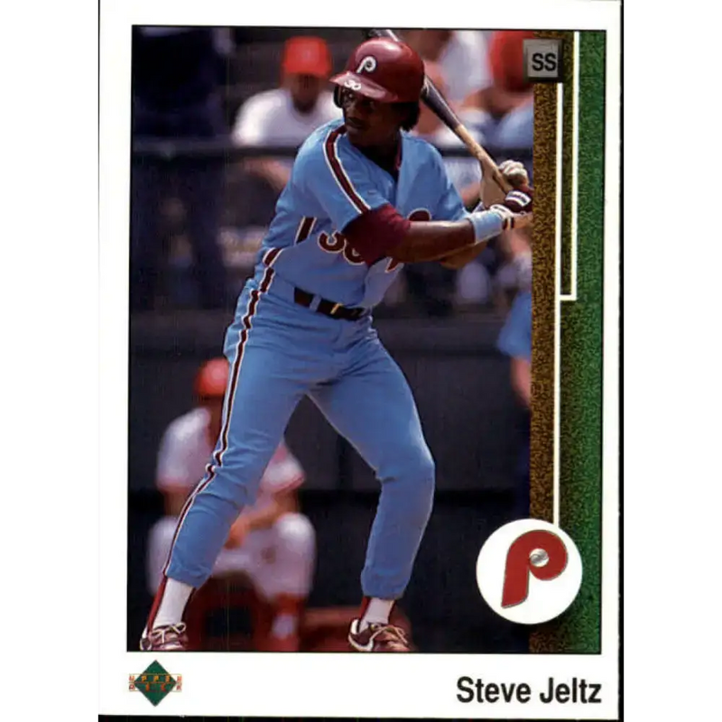 1989 Upper Deck #219 Steve Jeltz NM-MT Philadelphia Phillies Baseball Card - Baseball Card Single