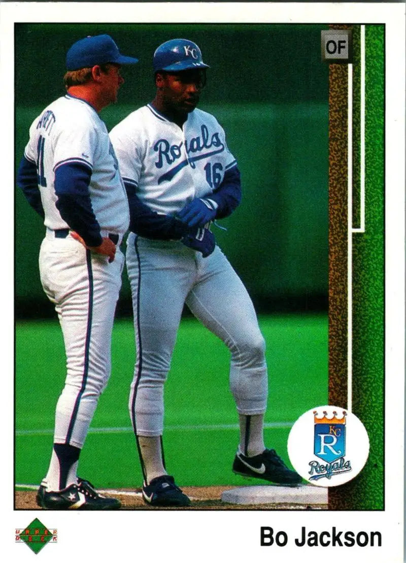 1989 Upper Deck #221 Bo Jackson NM-MT Kansas City Royals Baseball Card - Baseball Card Single
