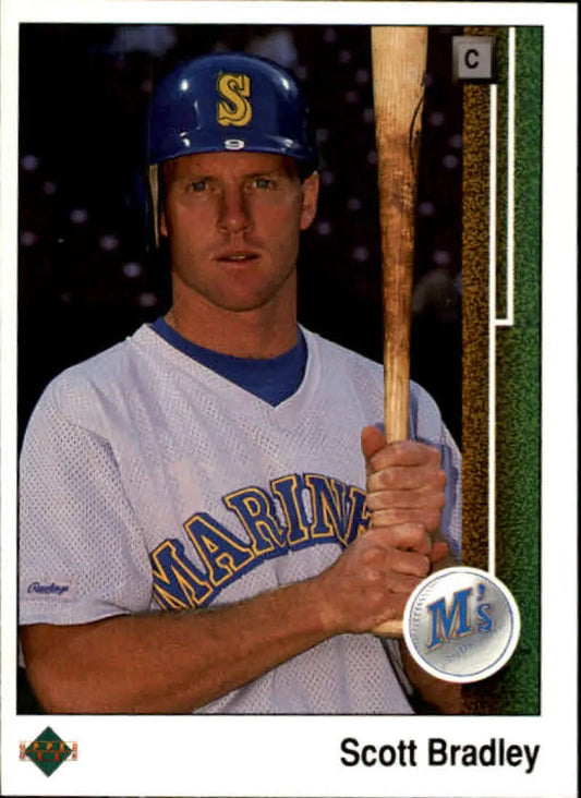 1989 Upper Deck #226 Scott Bradley NM-MT Seattle Mariners Baseball Card - Baseball Card Single