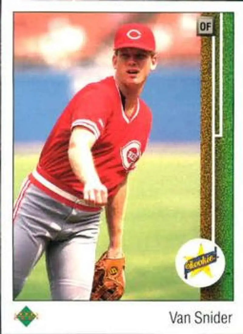 1989 Upper Deck #23 Van Snider NM-MT RC Rookie Cincinnati Reds Baseball Card - Baseball Card Single