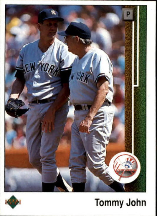 1989 Upper Deck #230 Tommy John NM-MT New York Yankees Baseball Card - Baseball Card Single
