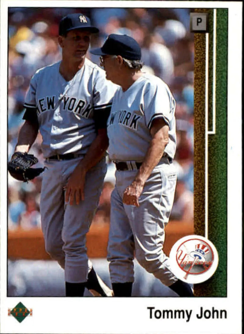 1989 Upper Deck #230 Tommy John NM-MT New York Yankees Baseball Card - Baseball Card Single