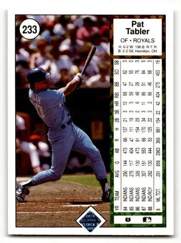 Original gloss 1989 Upper Deck Pat Tabler Kansas City Royals baseball card