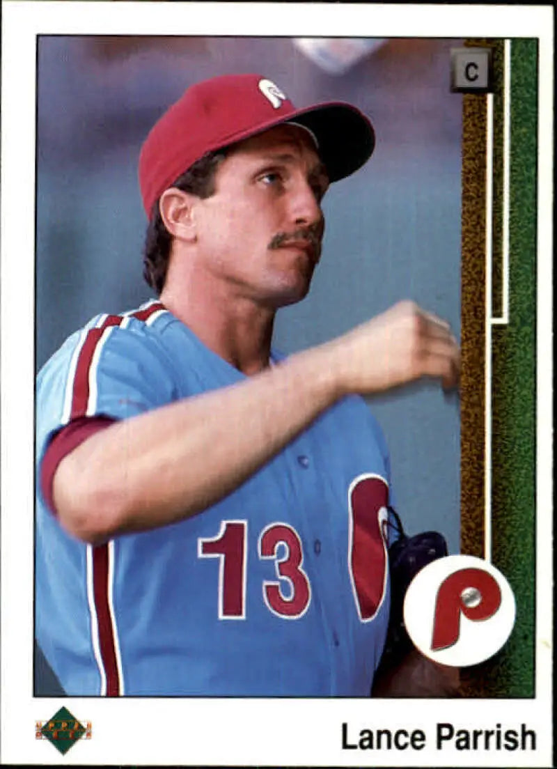 1989 Upper Deck #240 Lance Parrish NM-MT Philadelphia Phillies Baseball Card - Baseball Card Single