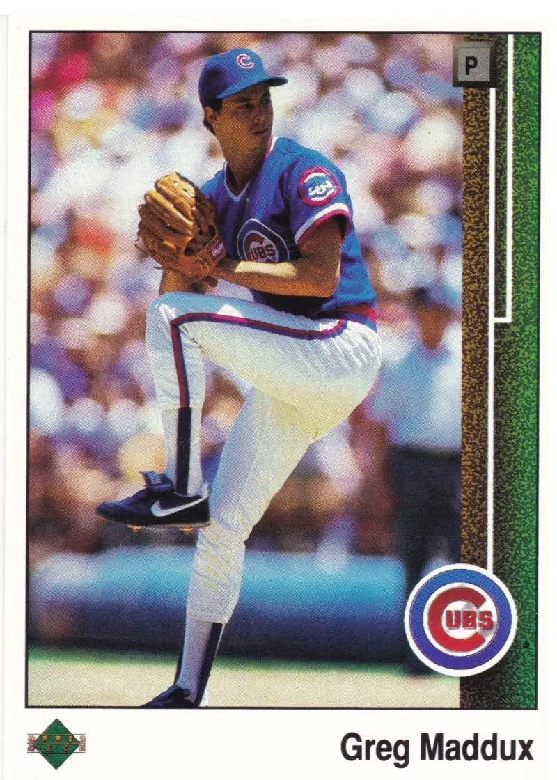 1989 Upper Deck #241 Greg Maddux NM-MT Chicago Cubs Baseball Card - Baseball Card Single
