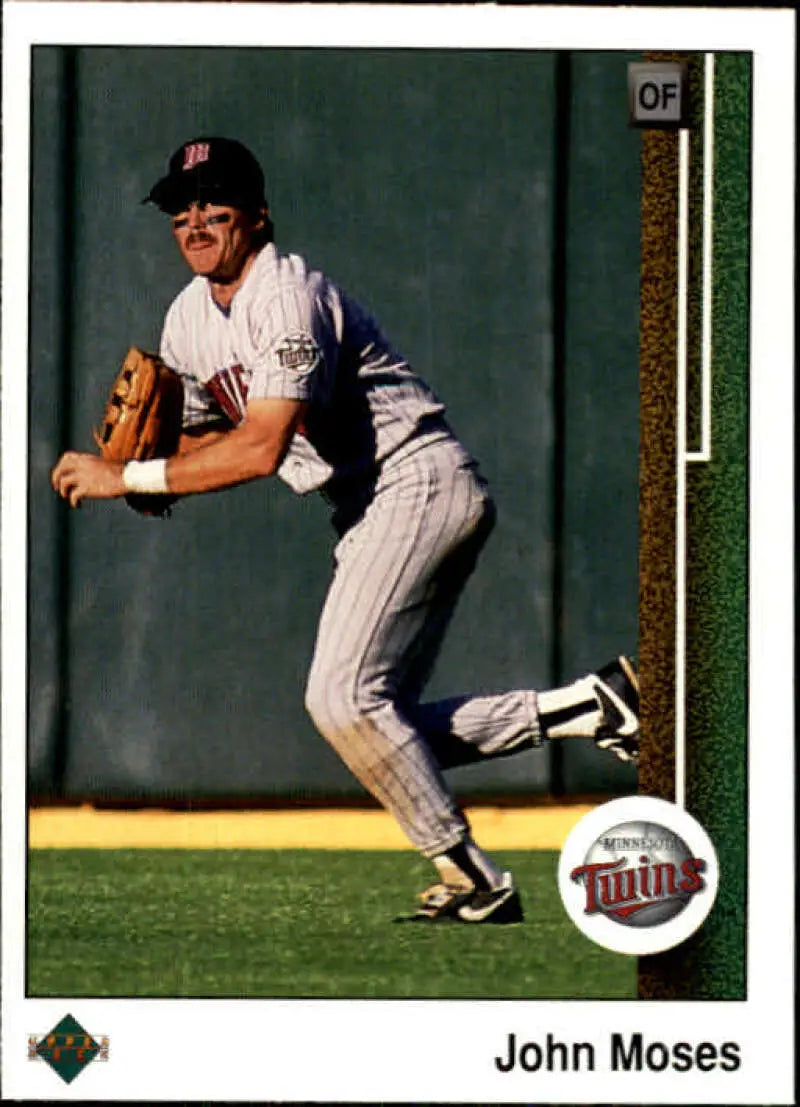 1989 Upper Deck #242 John Moses NM-MT Minnesota Twins Baseball Card - Baseball Card Single