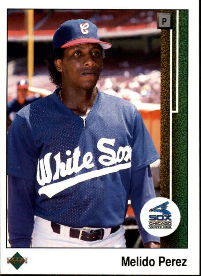1989 Upper Deck #243 Melido Perez NM-MT Chicago White Sox Baseball Card - Baseball Card Single