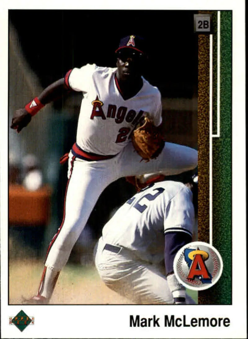 1989 Upper Deck #245 Mark McLemore NM-MT California Angels Baseball Card - Baseball Card Single
