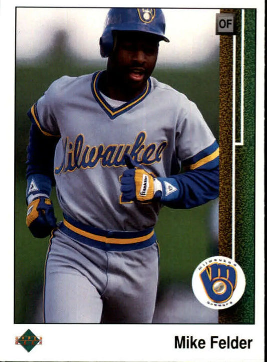 1989 Upper Deck #252 Mike Felder NM-MT Milwaukee Brewers Baseball Card - Baseball Card Single