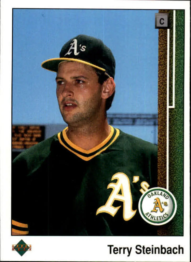 1989 Upper Deck #256 Terry Steinbach NM-MT Oakland Athletics Baseball Card - Baseball Card Single
