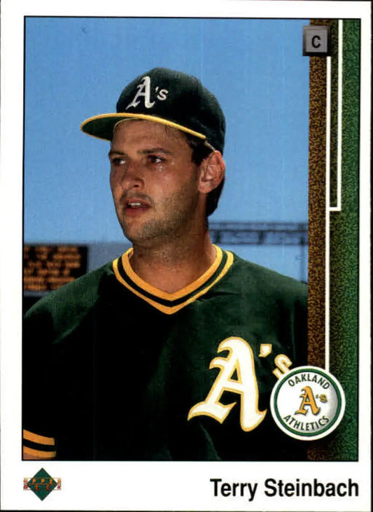 1989 Upper Deck #256 Terry Steinbach NM-MT Oakland Athletics Baseball Card - Baseball Card Single