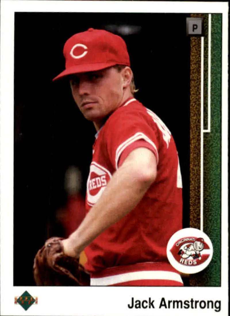 1989 Upper Deck #257 Jack Armstrong NM-MT RC Rookie Cincinnati Reds Baseball Card - Baseball Card Single
