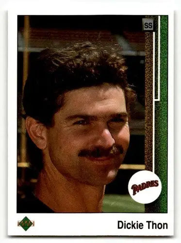 1989 Upper Deck #258 Dickie Thon San Diego Padres Baseball Cards EX/ ID:54131 - Baseball Card Single