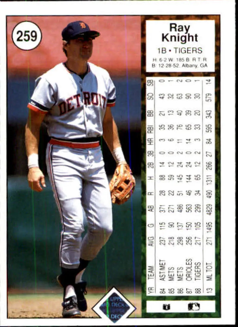1989 Upper Deck #259 Ray Knight NM-MT Detroit Tigers Baseball Card - Baseball Card Single