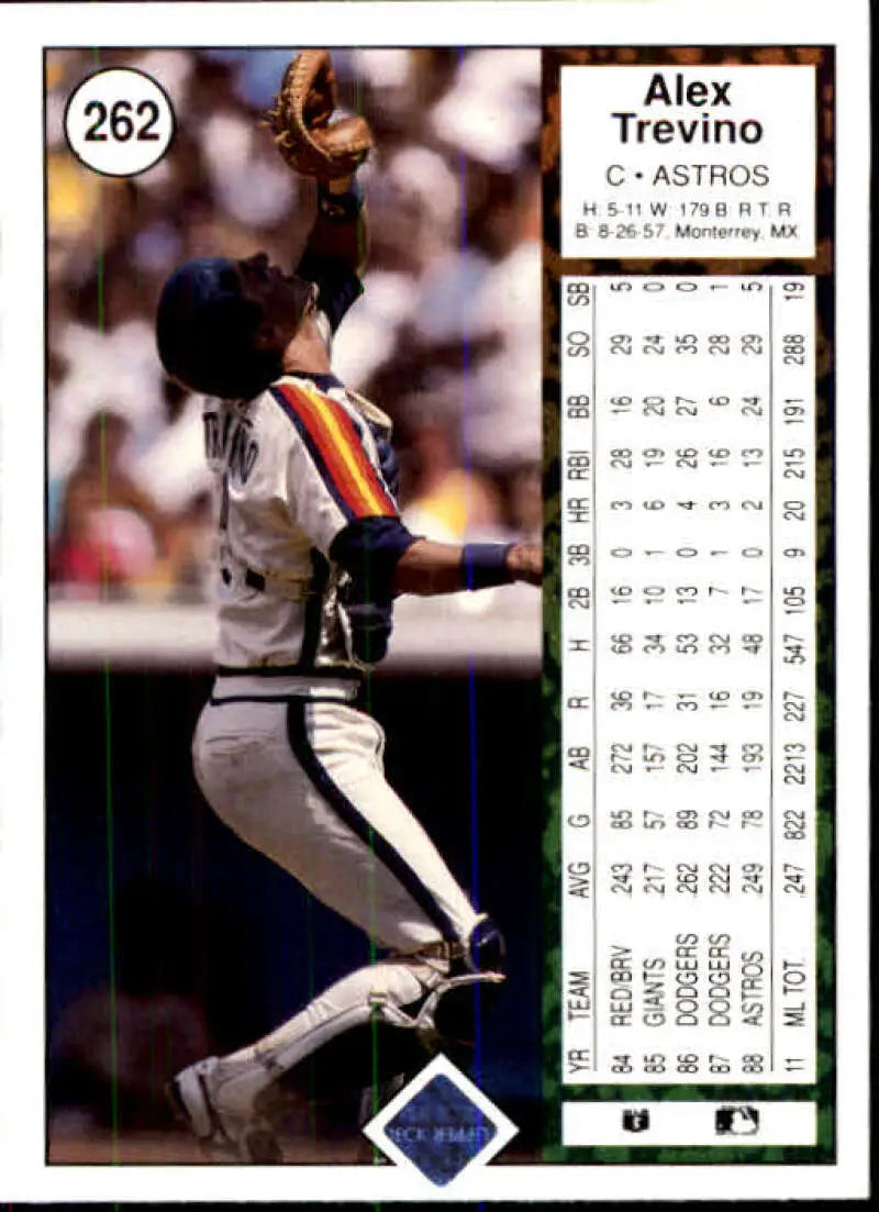 1989 Upper Deck #262 Alex Trevino NM-MT Houston Astros Baseball Card - Baseball Card Single