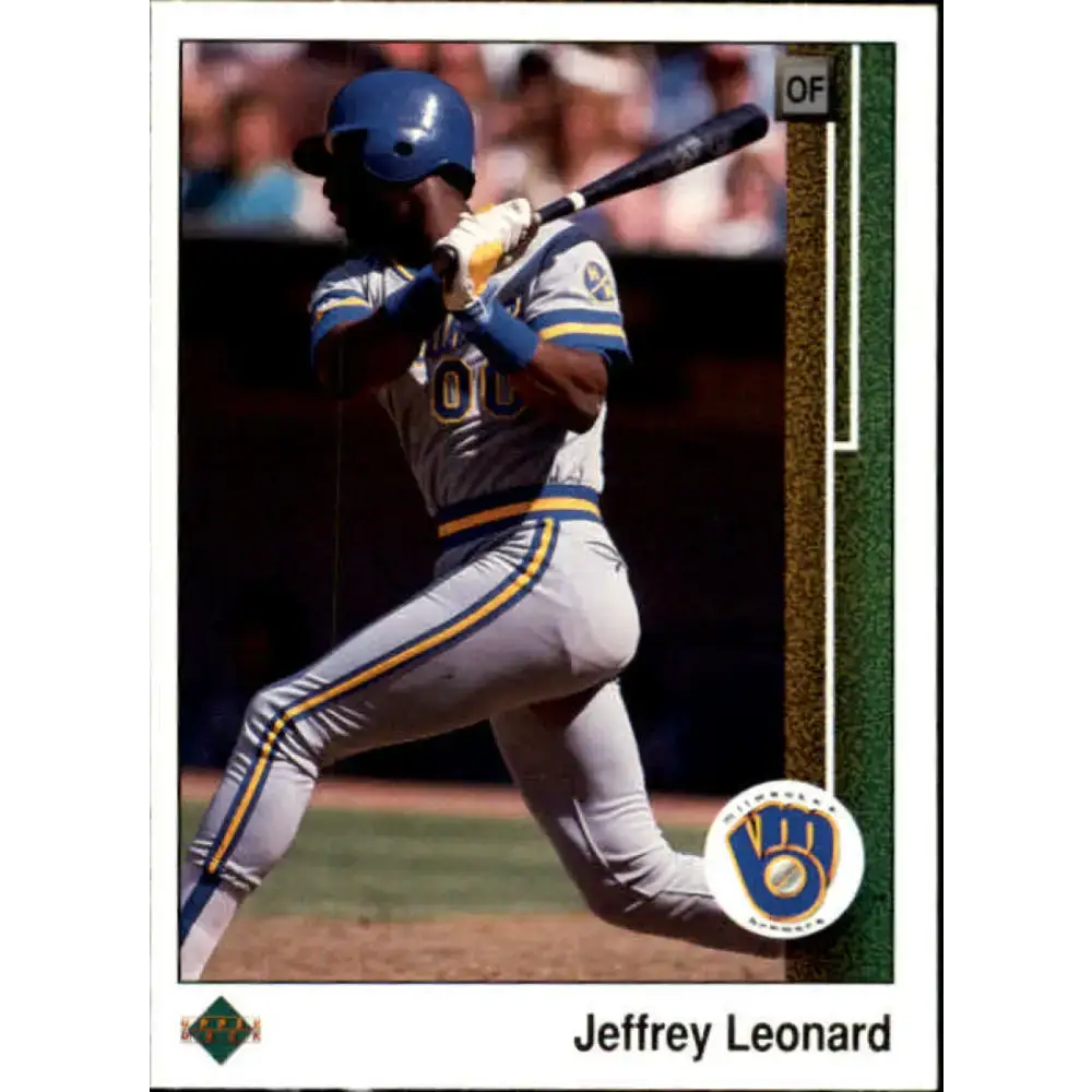 1989 Upper Deck #263 Jeffrey Leonard NM-MT Milwaukee Brewers Baseball Card - Baseball Card Single