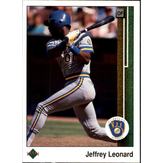 1989 Upper Deck #263 Jeffrey Leonard NM-MT Milwaukee Brewers Baseball Card - Baseball Card Single