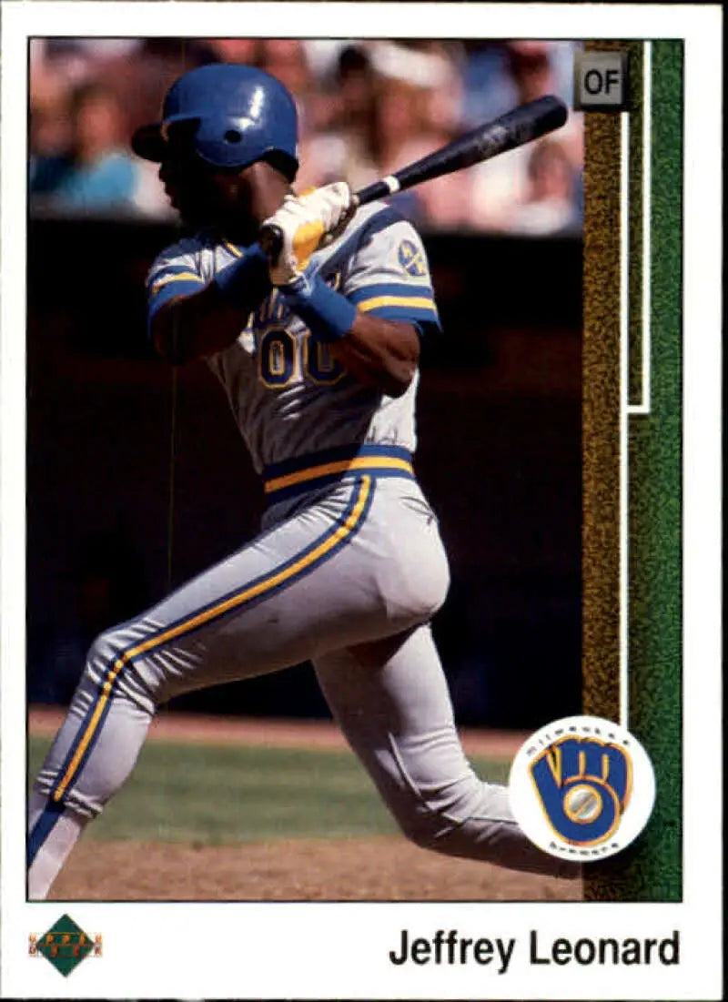 1989 Upper Deck #263 Jeffrey Leonard NM-MT Milwaukee Brewers Baseball Card - Baseball Card Single