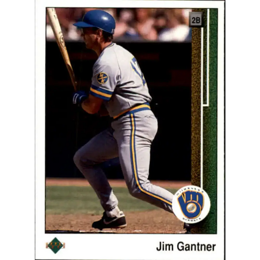 1989 Upper Deck #274 Jim Gantner NM-MT Milwaukee Brewers Baseball Card - Baseball Card Single