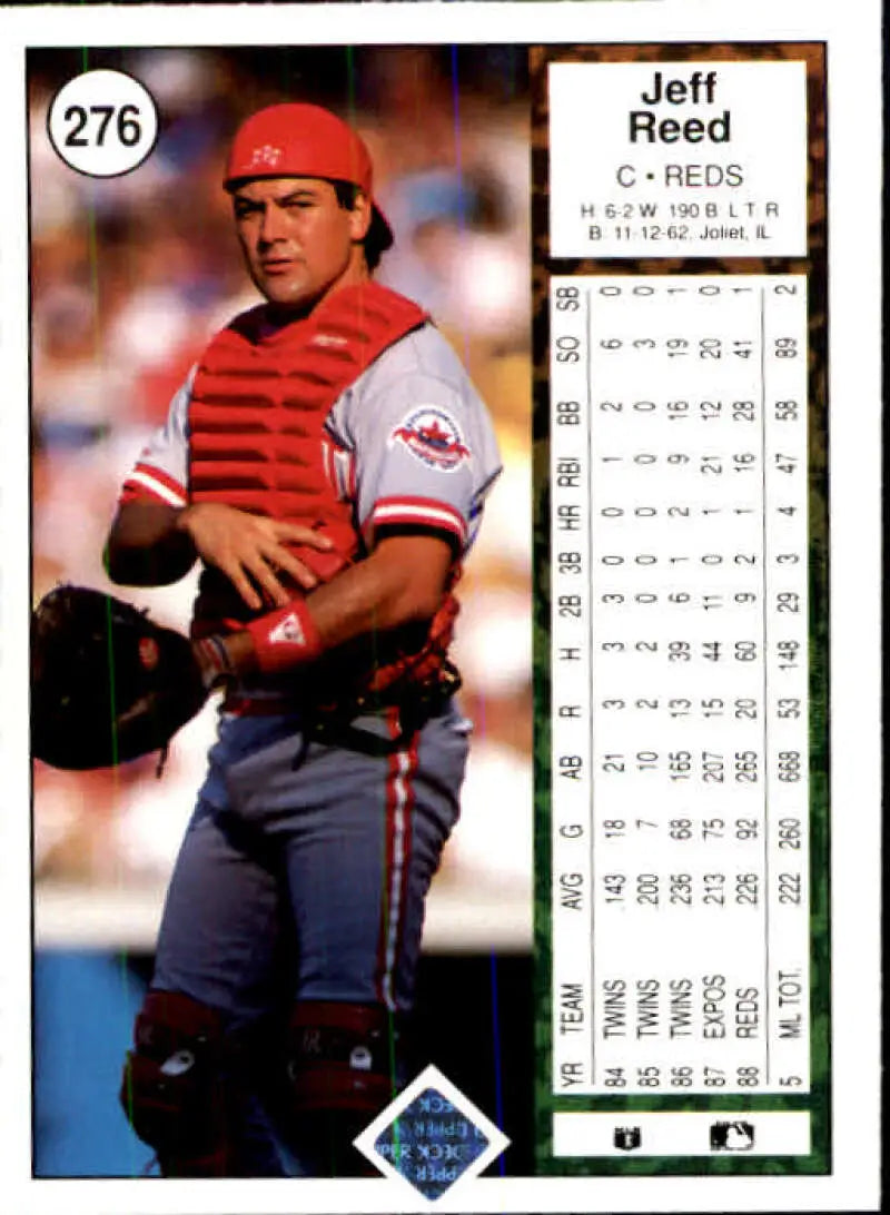 1989 Upper Deck #276 Jeff Reed NM-MT Cincinnati Reds Baseball Card - Baseball Card Single