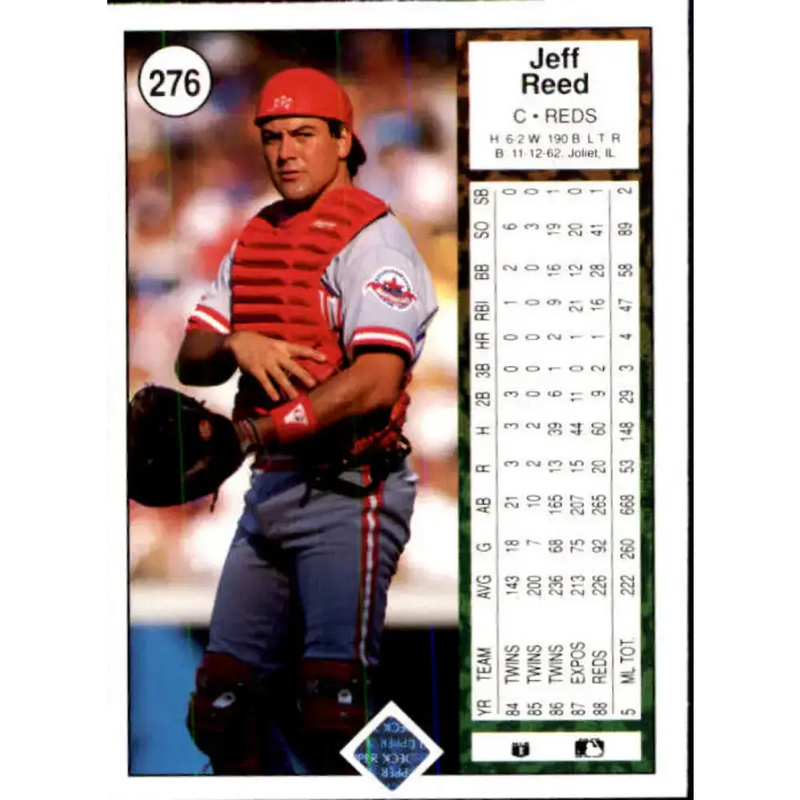 1989 Upper Deck #276 Jeff Reed NM-MT Cincinnati Reds Baseball Card - Baseball Card Single
