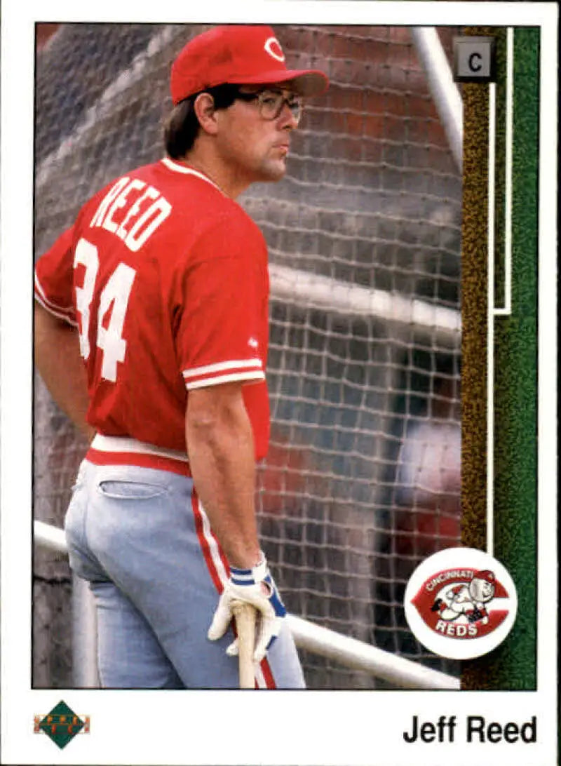 1989 Upper Deck #276 Jeff Reed NM-MT Cincinnati Reds Baseball Card - Baseball Card Single