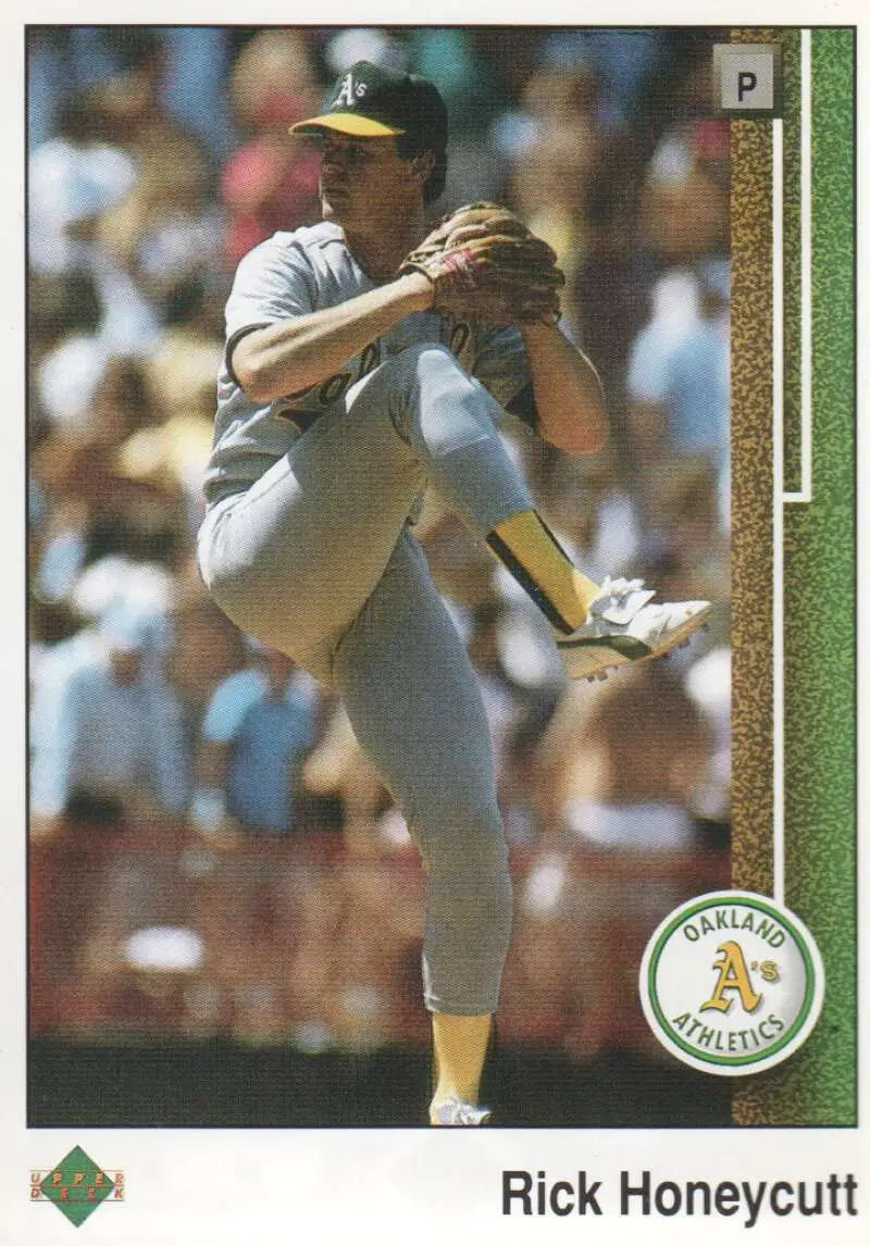1989 Upper Deck #278 Rick Honeycutt NM-MT Oakland Athletics Baseball Card - Baseball Card Single