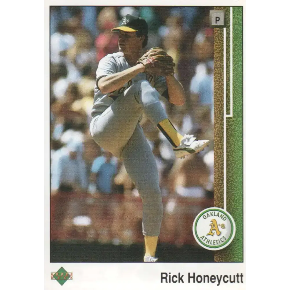 1989 Upper Deck #278 Rick Honeycutt NM-MT Oakland Athletics Baseball Card - Baseball Card Single