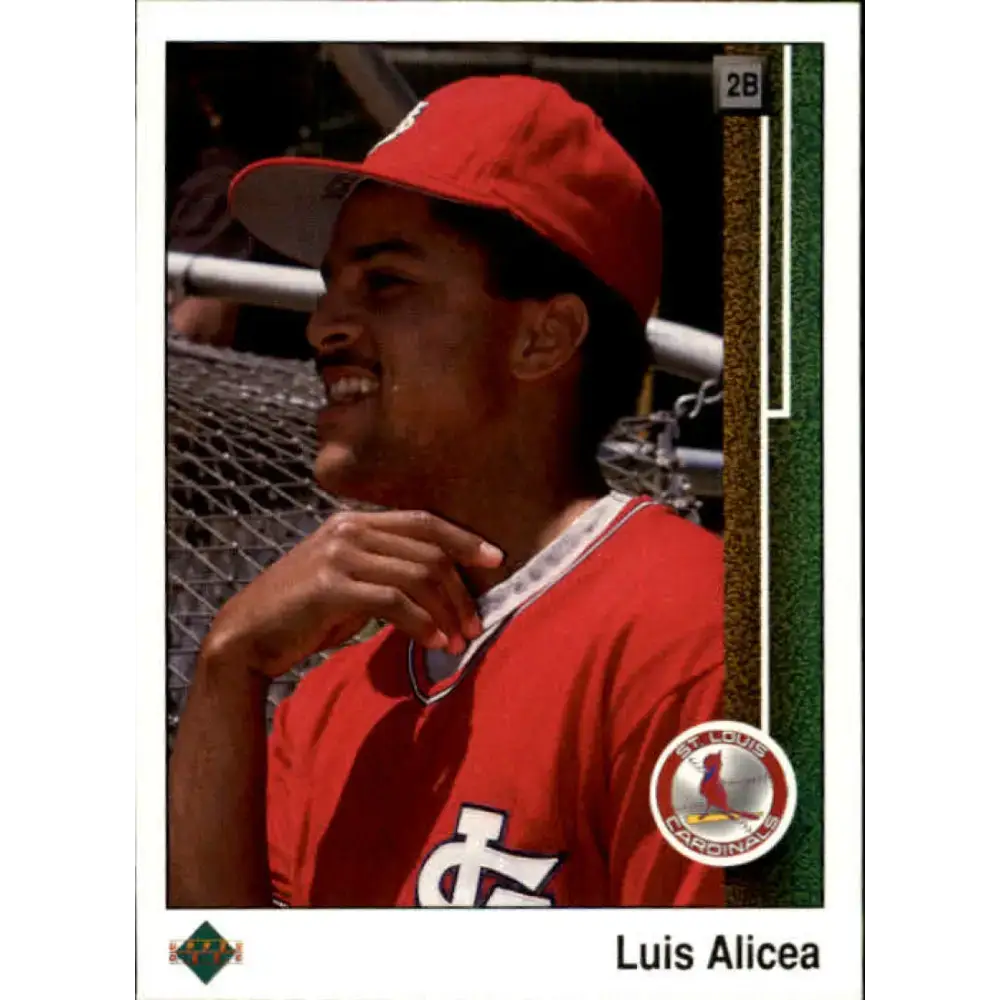1989 Upper Deck #281 Luis Alicea NM-MT RC Rookie St. Louis Cardinals Baseball Card - Baseball Card Single