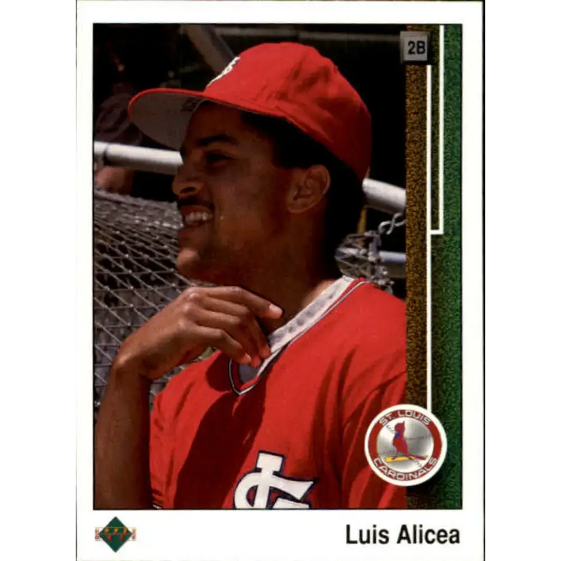 1989 Upper Deck #281 Luis Alicea NM-MT RC Rookie St. Louis Cardinals Baseball Card - Baseball Card Single