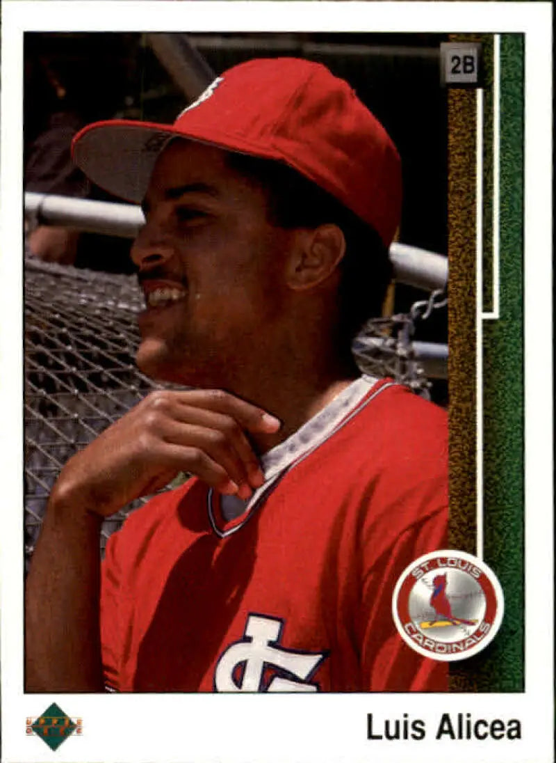 1989 Upper Deck #281 Luis Alicea NM-MT RC Rookie St. Louis Cardinals Baseball Card - Baseball Card Single