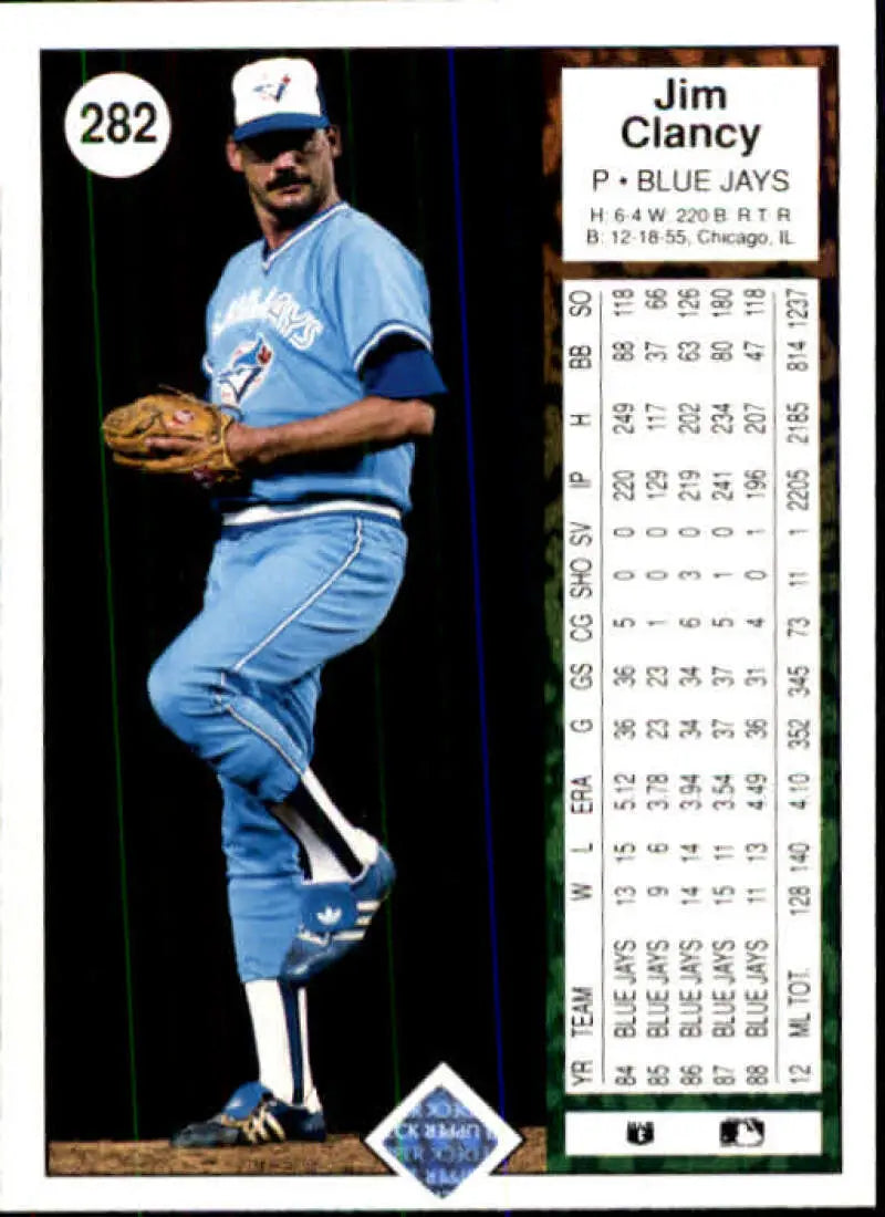 1989 Upper Deck #282 Jim Clancy NM-MT Toronto Blue Jays Baseball Card - Baseball Card Single