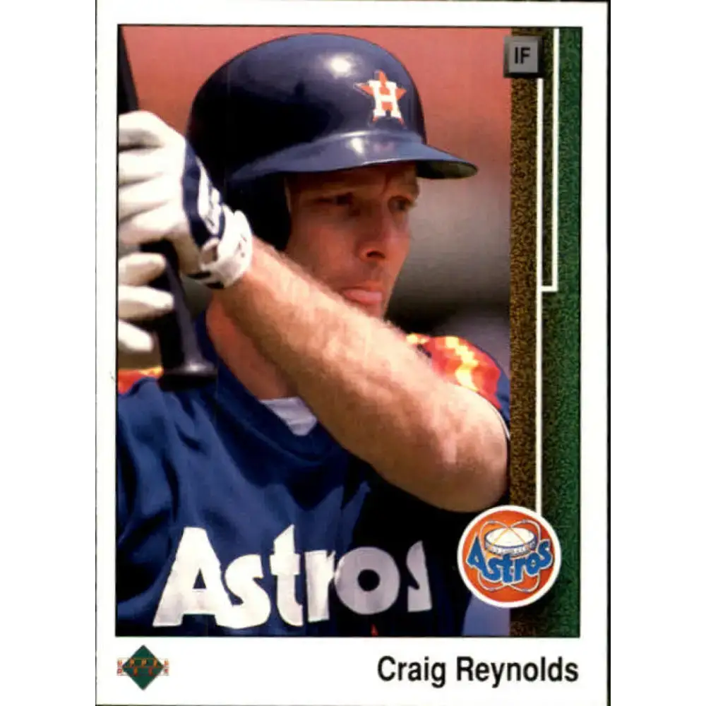 1989 Upper Deck #284 Craig Reynolds NM-MT Houston Astros Baseball Card - Baseball Card Single