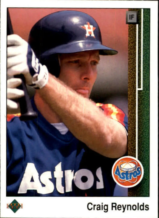 1989 Upper Deck #284 Craig Reynolds NM-MT Houston Astros Baseball Card - Baseball Card Single