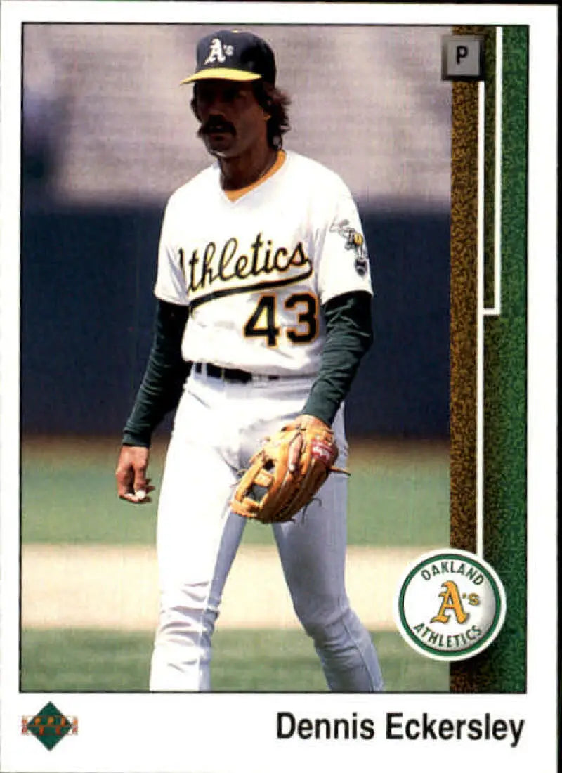 1989 Upper Deck #289 Dennis Eckersley NM-MT Oakland Athletics Baseball Card - Baseball Card Single