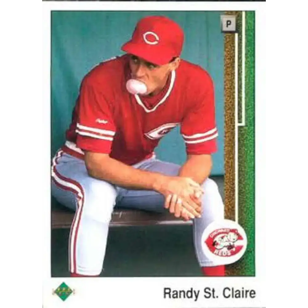 1989 Upper Deck #29 Randy St. Claire NM-MT Cincinnati Reds Baseball Card - Baseball Card Single