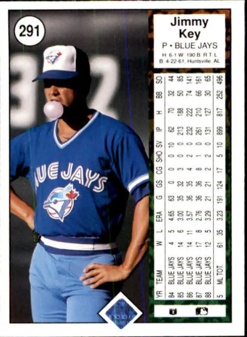 1989 Upper Deck #291 Jimmy Key NM-MT Toronto Blue Jays Baseball Card - Baseball Card Single