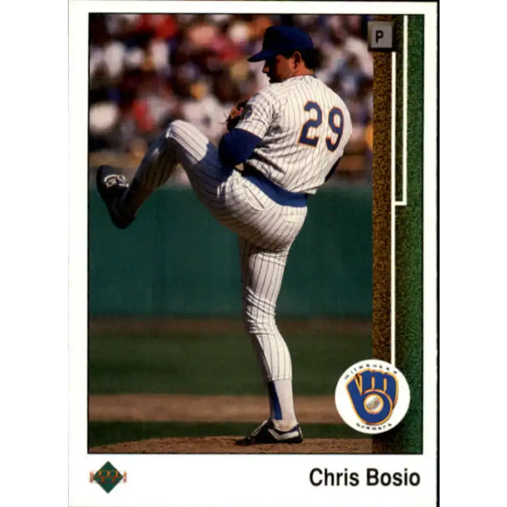 1989 Upper Deck #292 Chris Bosio NM-MT Milwaukee Brewers Baseball Card - Baseball Card Single
