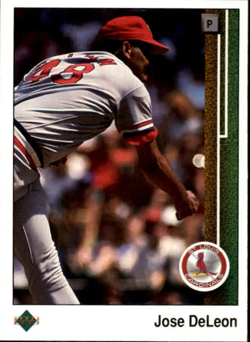 1989 Upper Deck #293 Jose DeLeon NM-MT St. Louis Cardinals Baseball Card - Baseball Card Single