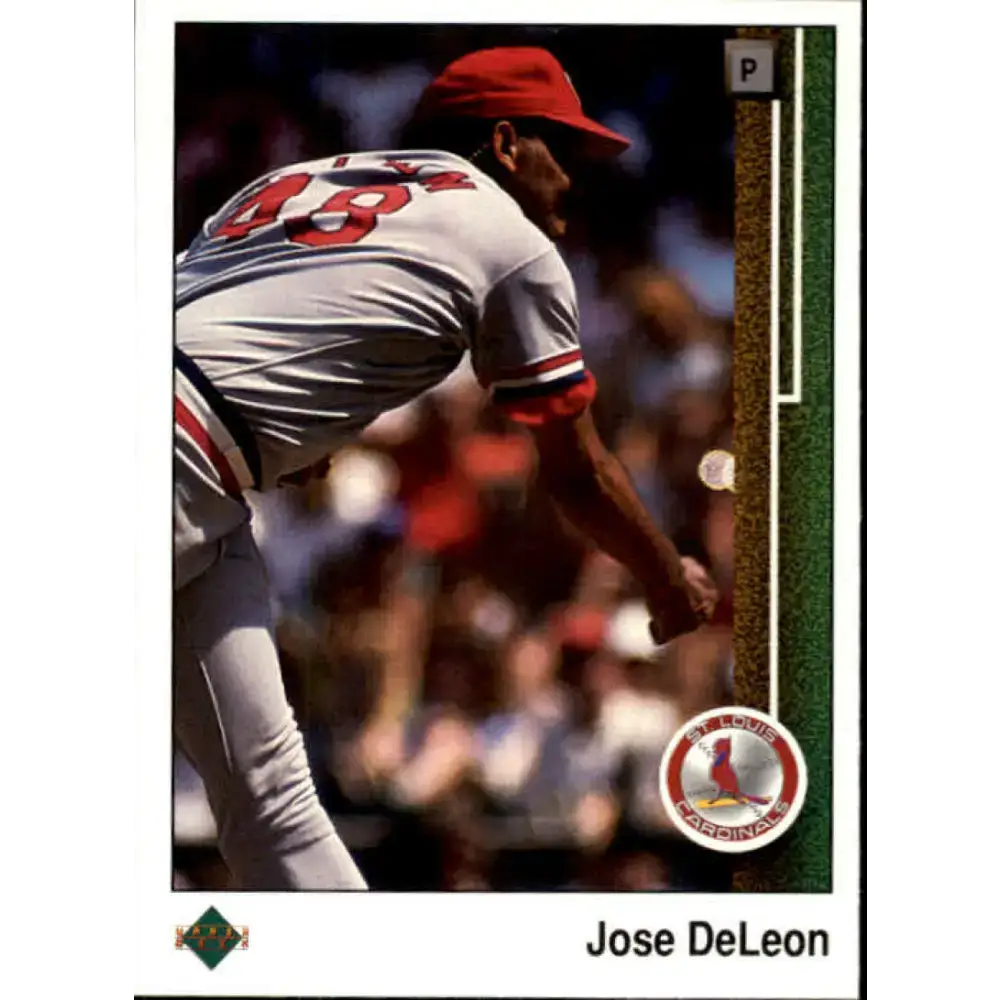 1989 Upper Deck #293 Jose DeLeon NM-MT St. Louis Cardinals Baseball Card - Baseball Card Single
